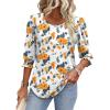 imageXIEERDUO Blouses for Women Dressy Casual 34 Length Sleeve Womens Tops with Smocked CuffsIyellow Floral