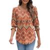 imageXIEERDUO Blouses for Women Dressy Casual 34 Length Sleeve Womens Tops with Smocked CuffsKboho