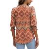 imageXIEERDUO Blouses for Women Dressy Casual 34 Length Sleeve Womens Tops with Smocked CuffsKboho