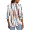 imageXIEERDUO Blouses for Women Dressy Casual 34 Length Sleeve Womens Tops with Smocked CuffsMtiedye
