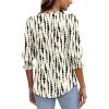imageXIEERDUO Blouses for Women Dressy Casual 34 Length Sleeve Womens Tops with Smocked CuffsNspot Print