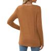 imageXIEERDUO Long Sleeve Shirts for Women Casual Crew Neck Basic Fall Tops Loose Fit ComfyCaramel