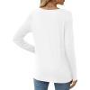 imageXIEERDUO Long Sleeve Shirts for Women Casual Crew Neck Basic Fall Tops Loose Fit ComfyWhite