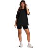 imageOversized T Shirts for Women Summer Crewneck Short Sleeve Basic Tops Loose FitAblack