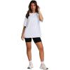 imageOversized T Shirts for Women Summer Crewneck Short Sleeve Basic Tops Loose FitBwhite