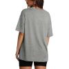 imageOversized T Shirts for Women Summer Crewneck Short Sleeve Basic Tops Loose FitCgrey