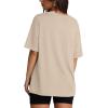 imageOversized T Shirts for Women Summer Crewneck Short Sleeve Basic Tops Loose FitDkhaki