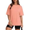imageOversized T Shirts for Women Summer Crewneck Short Sleeve Basic Tops Loose FitEcoral