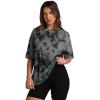 imageOversized T Shirts for Women Summer Crewneck Short Sleeve Basic Tops Loose FitGgrey Tie Dye