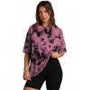 imageOversized T Shirts for Women Summer Crewneck Short Sleeve Basic Tops Loose FitGpink Tie Dye