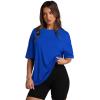 imageOversized T Shirts for Women Summer Crewneck Short Sleeve Basic Tops Loose FitIblue