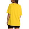 imageOversized T Shirts for Women Summer Crewneck Short Sleeve Basic Tops Loose FitJyellow