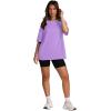 imageOversized T Shirts for Women Summer Crewneck Short Sleeve Basic Tops Loose FitKpurple