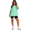 imageOversized T Shirts for Women Summer Crewneck Short Sleeve Basic Tops Loose FitLake Green