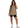 imageOversized T Shirts for Women Summer Crewneck Short Sleeve Basic Tops Loose FitLight Coffee