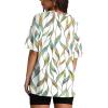 imageOversized T Shirts for Women Summer Crewneck Short Sleeve Basic Tops Loose FitMulti Leaf