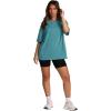 imageOversized T Shirts for Women Summer Crewneck Short Sleeve Basic Tops Loose FitTurquoise