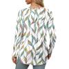 imageXIEERDUO Womens Long Sleeve Round Neck Shirts Side Split Basic Loose Tunic Tops Casual 2025Patternedwhite Print