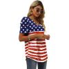 imageXIEERDUO Womens Summer Shirt V Neck Casual Tshirts Puff Sleeve Tops for Women Solid Color XS3XL14aflag B