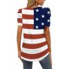 imageXIEERDUO Womens Summer Shirt V Neck Casual Tshirts Puff Sleeve Tops for Women Solid Color XS3XL14aflag a