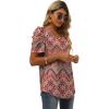 imageXIEERDUO Womens Summer Shirt V Neck Casual Tshirts Puff Sleeve Tops for Women Solid Color XS3XL21bohemia