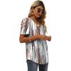 imageXIEERDUO Womens Summer Shirt V Neck Casual Tshirts Puff Sleeve Tops for Women Solid Color XS3XL22tiedye