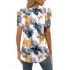 imageXIEERDUO Womens Summer Shirt V Neck Casual Tshirts Puff Sleeve Tops for Women Solid Color XS3XL24multi Teal