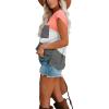 imageXIEERDUO T Shirts for Women Loose Fit Cap Sleeve T Shirts with Pocket for Women022pinkWhiteGrey