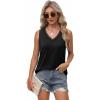 imageXIEERDUO Womens Lace V Neck Tank Tops Summer Spring Sleeveless Shirts Casual Flowy Clothes Trendy Outfits S3XLBlack