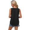imageXIEERDUO Womens Lace V Neck Tank Tops Summer Spring Sleeveless Shirts Casual Flowy Clothes Trendy Outfits S3XLBlack