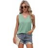 imageXIEERDUO Womens Lace V Neck Tank Tops Summer Spring Sleeveless Shirts Casual Flowy Clothes Trendy Outfits S3XLGreen