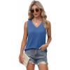 imageXIEERDUO Womens Lace V Neck Tank Tops Summer Spring Sleeveless Shirts Casual Flowy Clothes Trendy Outfits S3XLNavy