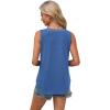 imageXIEERDUO Womens Lace V Neck Tank Tops Summer Spring Sleeveless Shirts Casual Flowy Clothes Trendy Outfits S3XLNavy