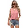 imageXIEERDUO Womens Lace V Neck Tank Tops Summer Spring Sleeveless Shirts Casual Flowy Clothes Trendy Outfits S3XLPink