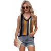 imageXIEERDUO Womens Lace V Neck Tank Tops Summer Spring Sleeveless Shirts Casual Flowy Clothes Trendy Outfits S3XLPrinted B
