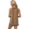imageXIEERDUO Womens Lace V Neck Tank Tops Summer Spring Sleeveless Shirts Casual Flowy Clothes Trendy Outfits S3XLPrinted E