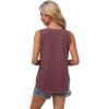 imageXIEERDUO Womens Lace V Neck Tank Tops Summer Spring Sleeveless Shirts Casual Flowy Clothes Trendy Outfits S3XLWine