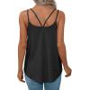 imageXIEERDUO Womens Tank Tops Spaghetti Strap Camisoles Eyelet Embroidery Scoop Neck TopsAll Black