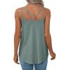 imageXIEERDUO Womens Tank Tops Spaghetti Strap Camisoles Eyelet Embroidery Scoop Neck TopsK Green