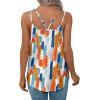 imageXIEERDUO Womens Tank Tops Spaghetti Strap Camisoles Eyelet Embroidery Scoop Neck TopsO Colorful