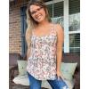 imageXIEERDUO Womens Tank Tops Spaghetti Strap Camisoles Eyelet Embroidery Scoop Neck TopsQ Multicolor