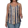 imageXIEERDUO Womens Tank Tops Spaghetti Strap Camisoles Eyelet Embroidery Scoop Neck TopsR Blue Stripe