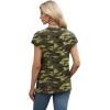 imageXIEERDUO Womens Tops V Neck Cap Sleeve Loose Fit Tee Shirts Summer Spring 2025 EyeletPrintedPrinted G