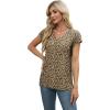 imageXIEERDUO Womens Tops V Neck Cap Sleeve Loose Fit Tee Shirts Summer Spring 2025 EyeletPrintedPrinted H