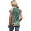 imageXIEERDUO Womens Tops V Neck Cap Sleeve Loose Fit Tee Shirts Summer Spring 2025 EyeletPrintedPrinted K