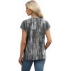 imageXIEERDUO Womens Tops V Neck Cap Sleeve Loose Fit Tee Shirts Summer Spring 2025 EyeletPrintedPrinted L