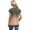 imageXIEERDUO Womens Tops V Neck Cap Sleeve Loose Fit Tee Shirts Summer Spring 2025 EyeletPrintedPrinted a