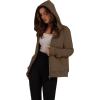 imageXIEERDUO Womens Zip Up Hoodies Sweatshirt Fleece Jackets 2024 Fall Fashion Outfits Winter ClothesCoffee