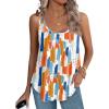 imageXIEERDUO Womens Tank Tops Spaghetti Strap Camisoles Eyelet Embroidery Scoop Neck TopsO Colorful