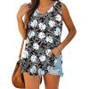 imageFlowy Tank Tops for Women Summer Basic V Neck Sleeveless Floral Soft Clothes S